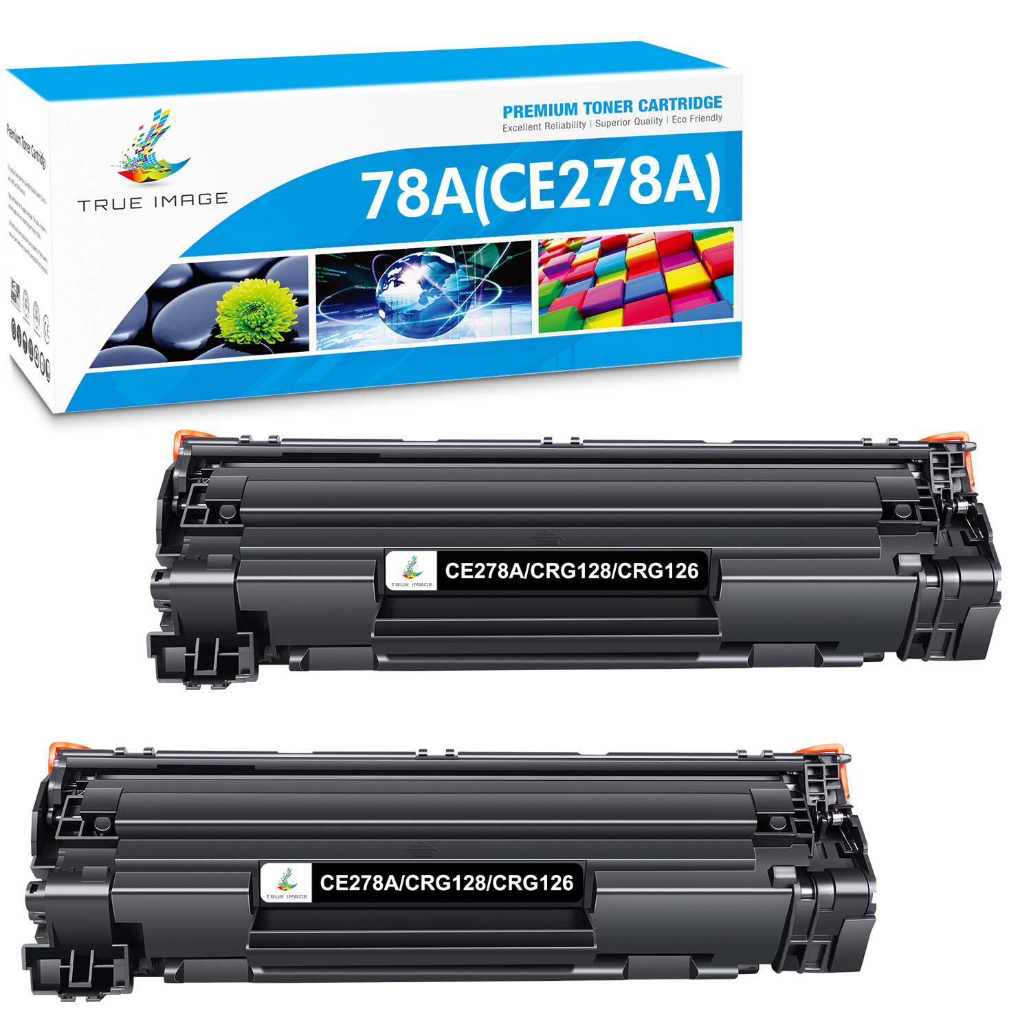 2 x CE278A Toner Cartridge For HP 78A LaserJet 1536dnf M1536dnf MFP P1600 P1606D