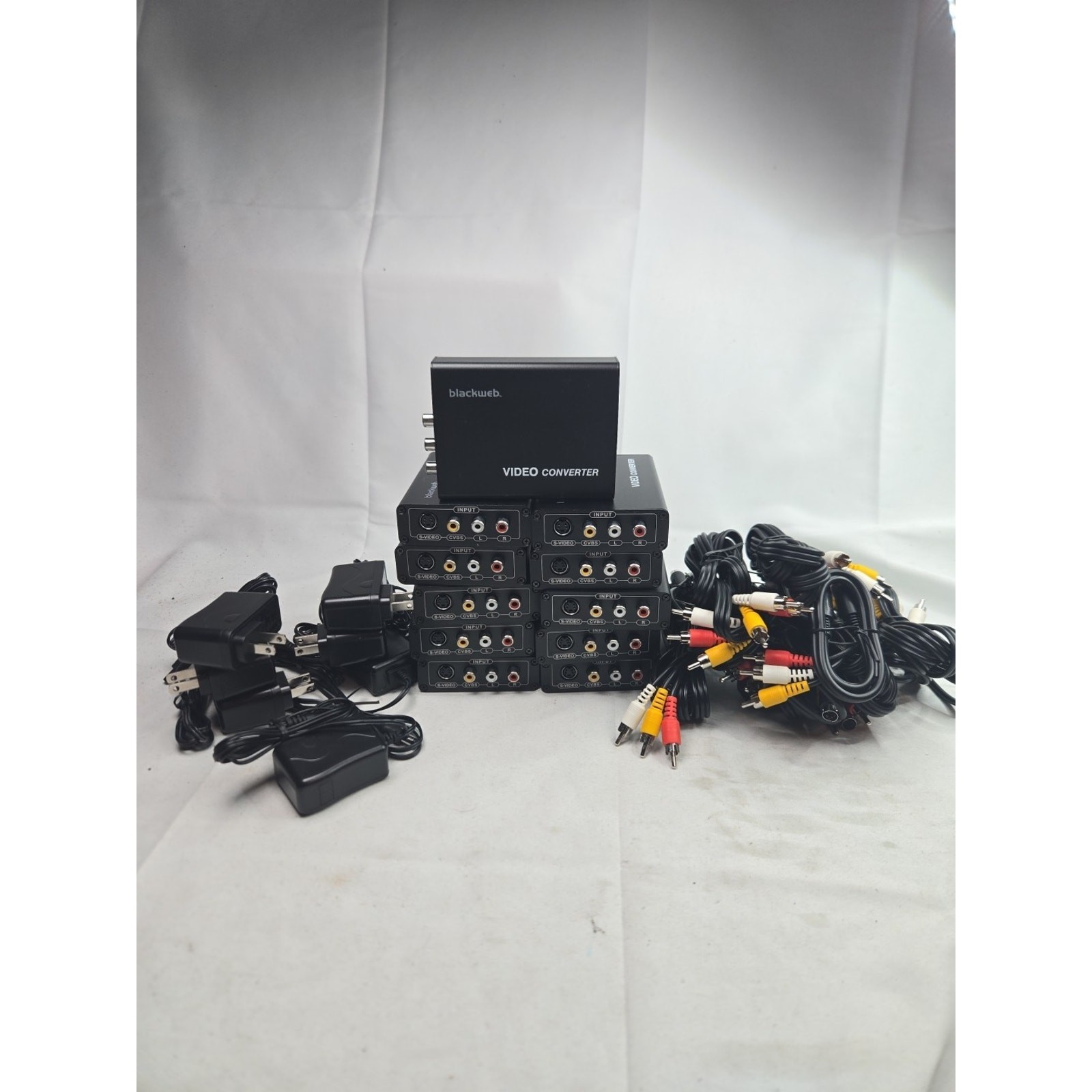 BlackWeb Composite A/V To HDMI Converter w/ A/V Cable Gaming Lot Of 11