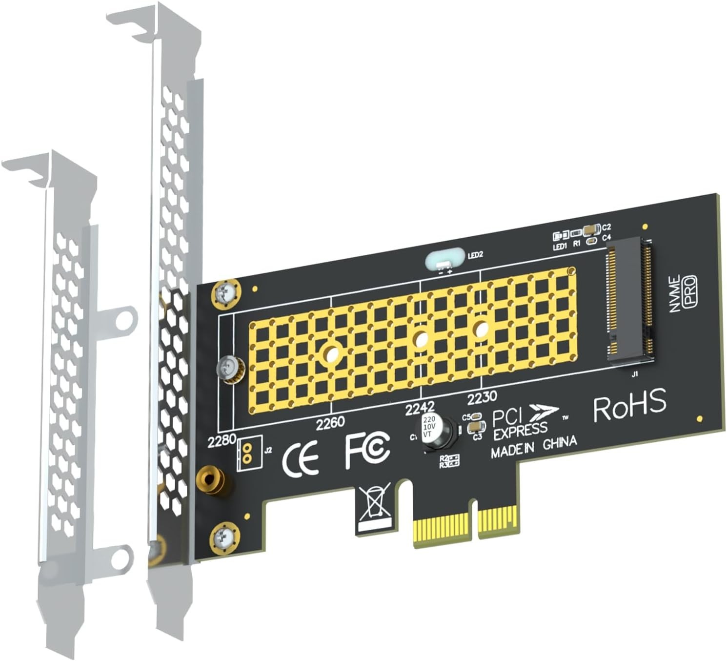 Versatile PA09-X1 M.2 to PCIe 4.0 Adapter - Support for SSD Sizes 2230-2280