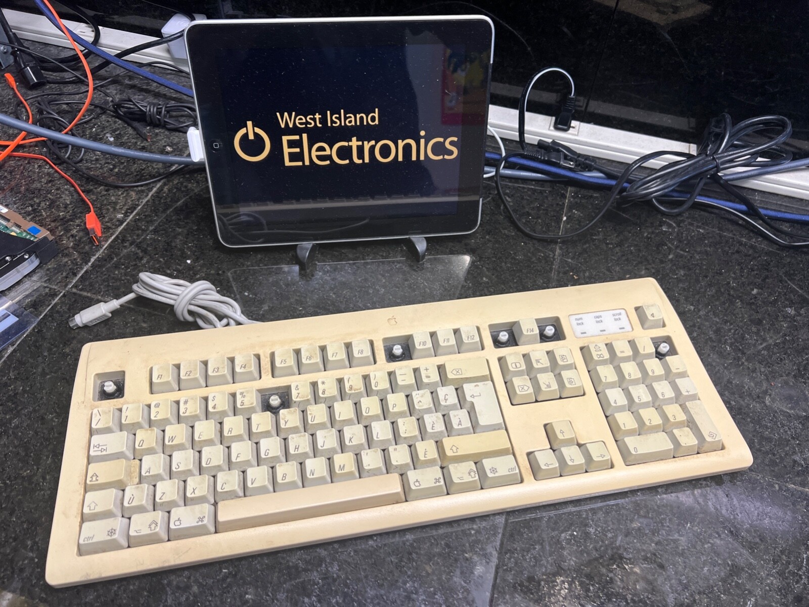 Vintage Apple AppleDesign M2980 Mechanical Keyboard 1994-FRENCH-345