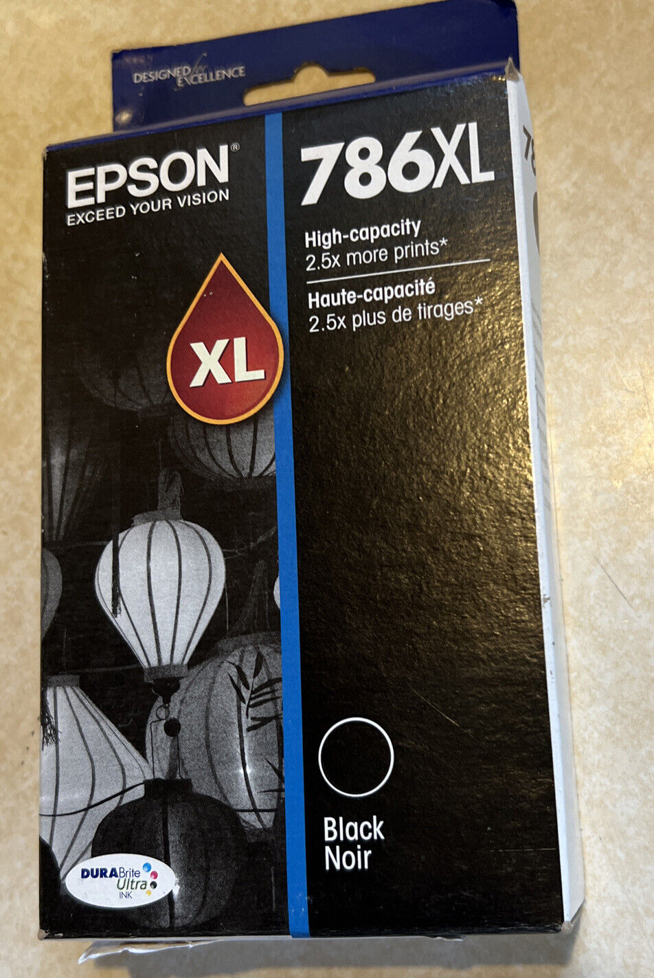 Epson 786XL DURABrite Ultra 786XL High Capacity BLACK Ink Cartridge (T786XL120)