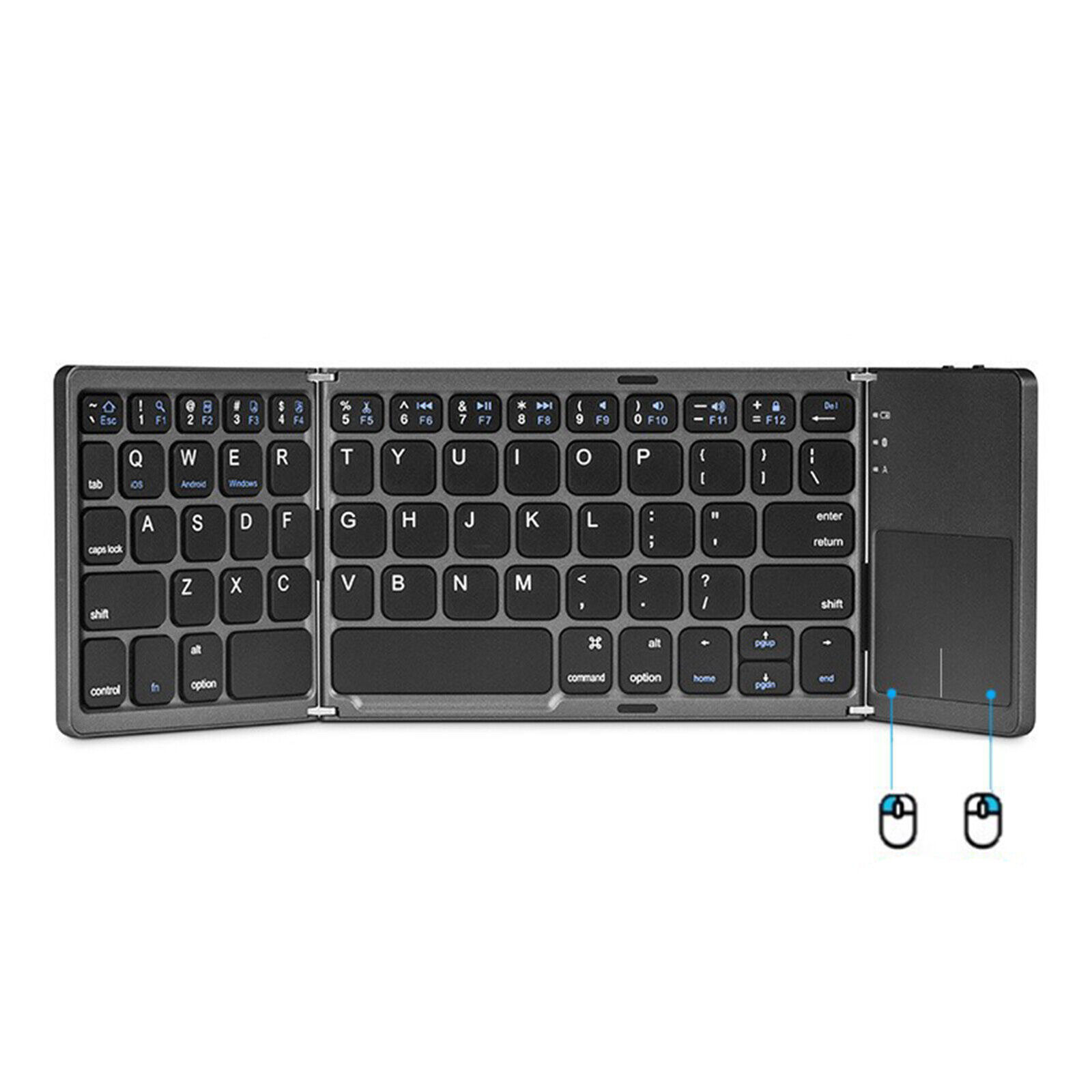 Mini Bluetooth Wireless Foldable Tablet Keyboard Folding Portable W/Touchpad NEW