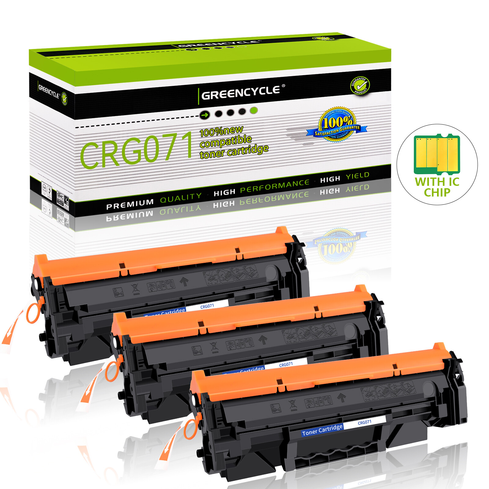 3PK Replacement for Canon 071 Toner Cartridges fit for imageCLASS MF272dw MF273d