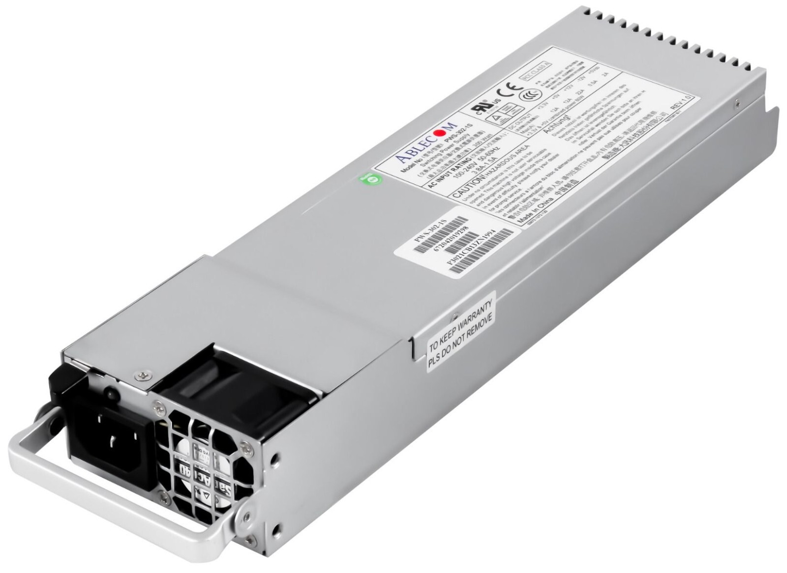 SERVER POWER SUPPLIES ABLECOM PWS-302-1S 300WATT 1U HOT SWAP 100-240V