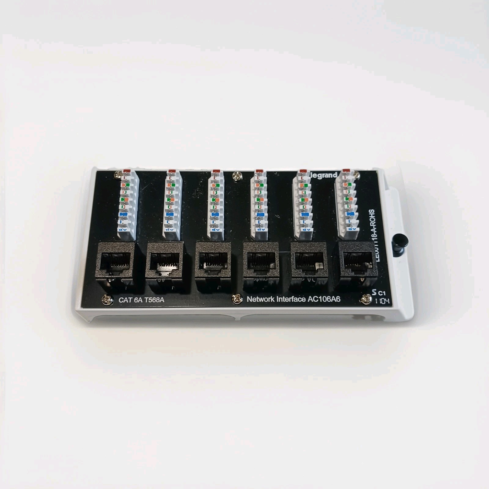 On-Q Legrand AC106A6 6 Port Cat6A Network Interface Module Patch Panel NEW