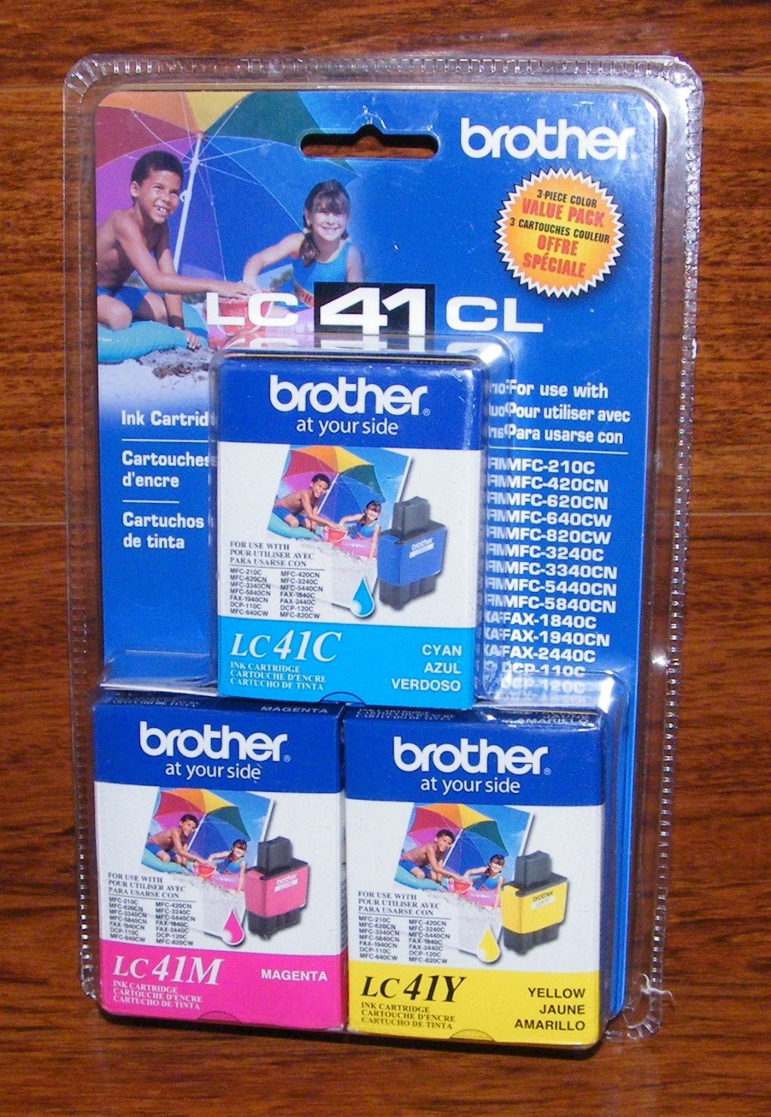 Genuine Brother (LC 41 CL) Cyan, Yellow, & Magenta Ink Cartridges *Sealed* READ 