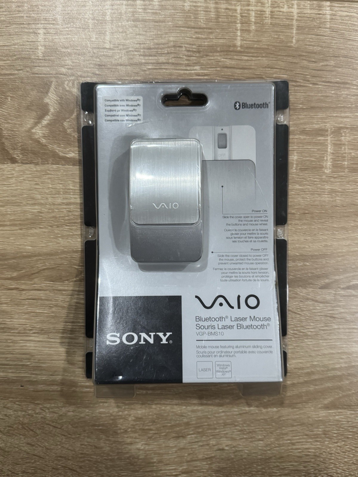 Sony VAIO VGP-BMS10 Bluetooth Laser Wireless Mouse Aluminum Slim Laptop PC