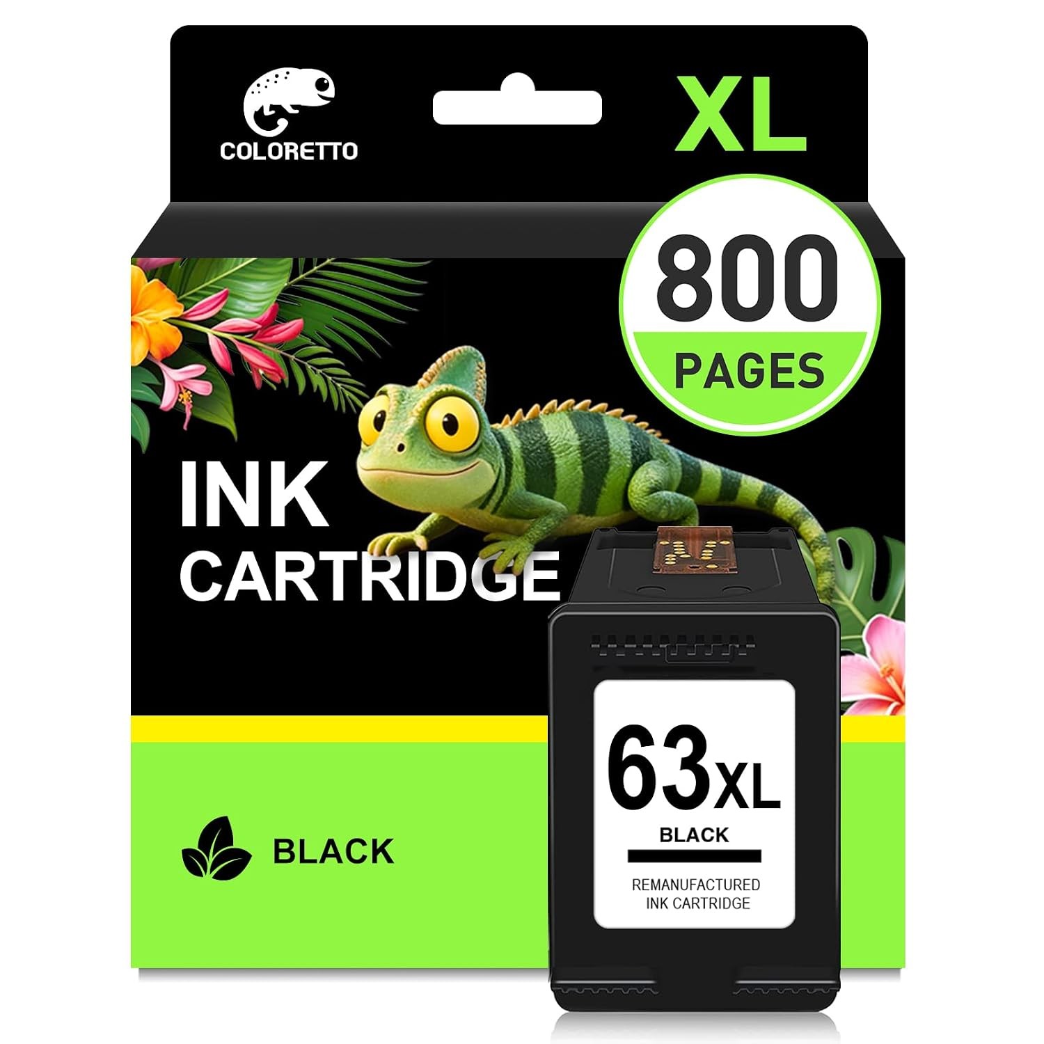 HP 63xl Black Ink Cartridge Replacement Compatible with HP 63xl Printers