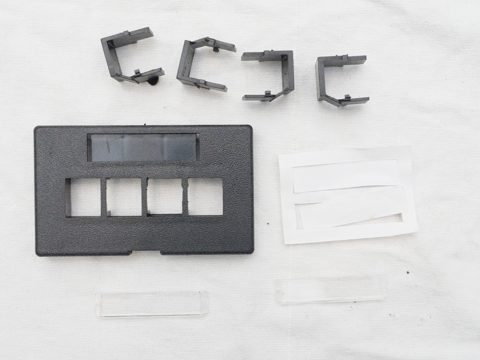 Leviton 49910-HE4 Quickport Modular Furniture Faceplate 4-Port Black