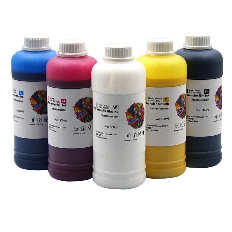 5*1000ML DTF Textile Ink for Epson XP15000 L1800 L805 R1390 I3200 L800 L1390