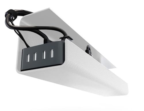 Durable PVC Cable Management Tray Set - 2-Pack, 17-Inch for Modern Workspaces