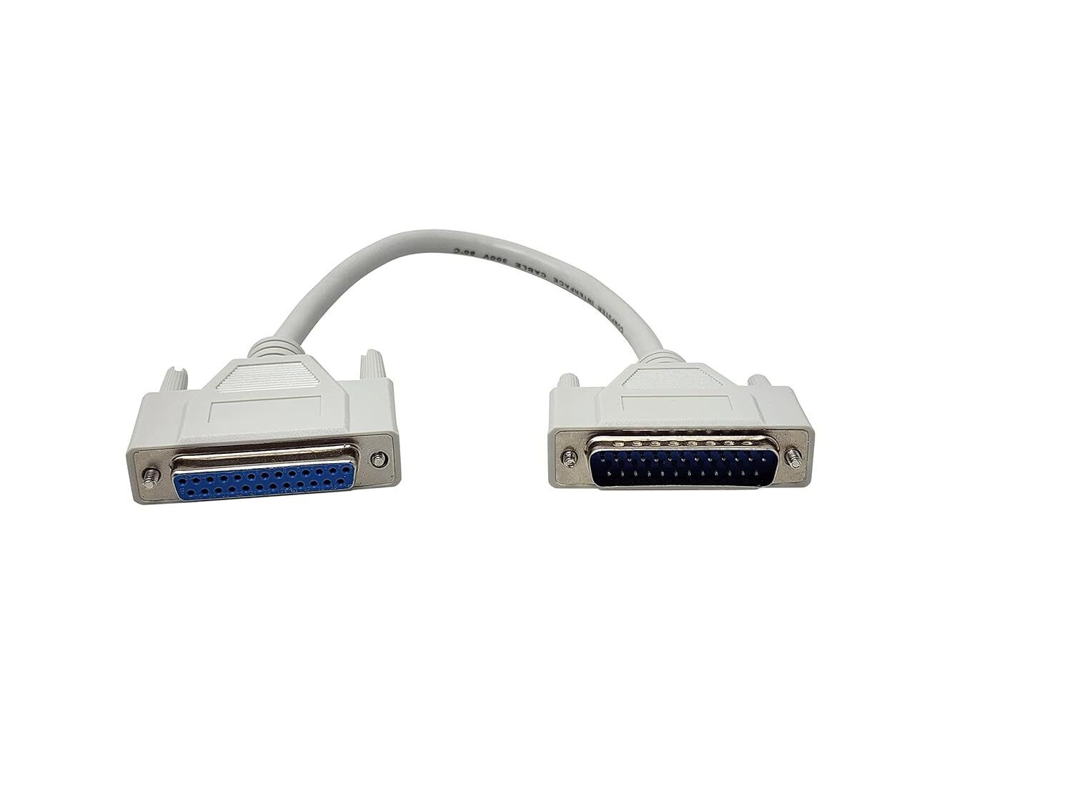 1 Foot DB25 25 Pin Serial Port Cable Male/Female RS232 