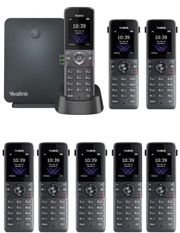 Yealink IP Phone W73P Bundle of W70B Base and W73H handset + 7-Unit W73H Handset