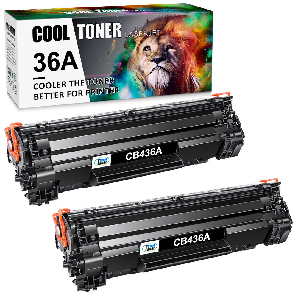 2 Pack CB436A 36A Toner for HP LaserJet P1505 P1505n M1522n M1522nf P1505 Black