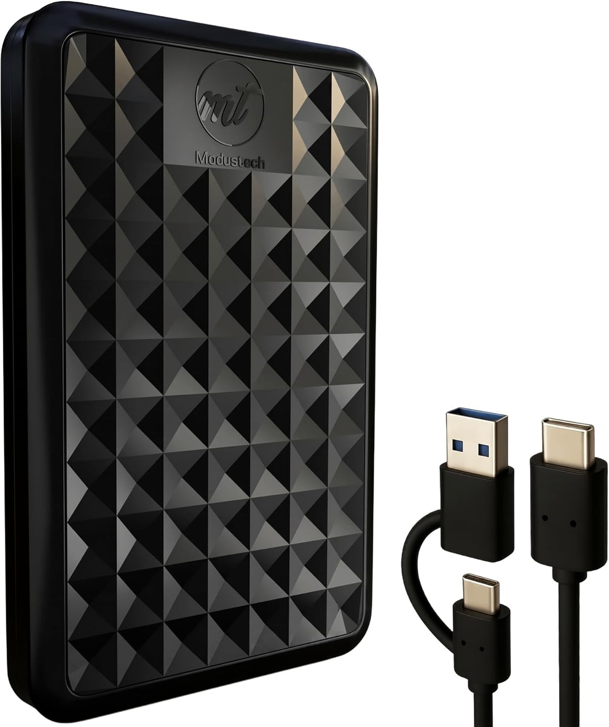 ModusTech Facet 500GB Portable USB-C External Hard Drive - Black