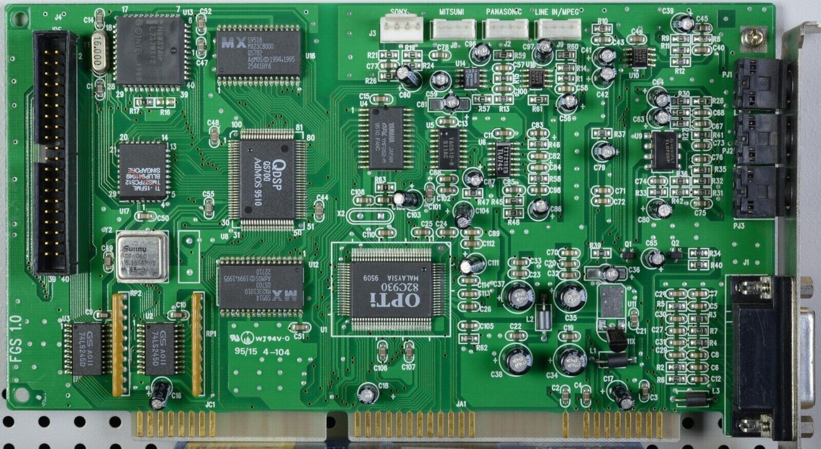NEW creative card Sound Card Opti SA 16-bit SB ISA compatible 82C930 Vintage Win
