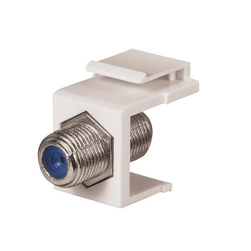 DataComm 20-3202-WH-10 2.4 GHz F-Connector Keystone Insert, 10-Pack (Box of 40)