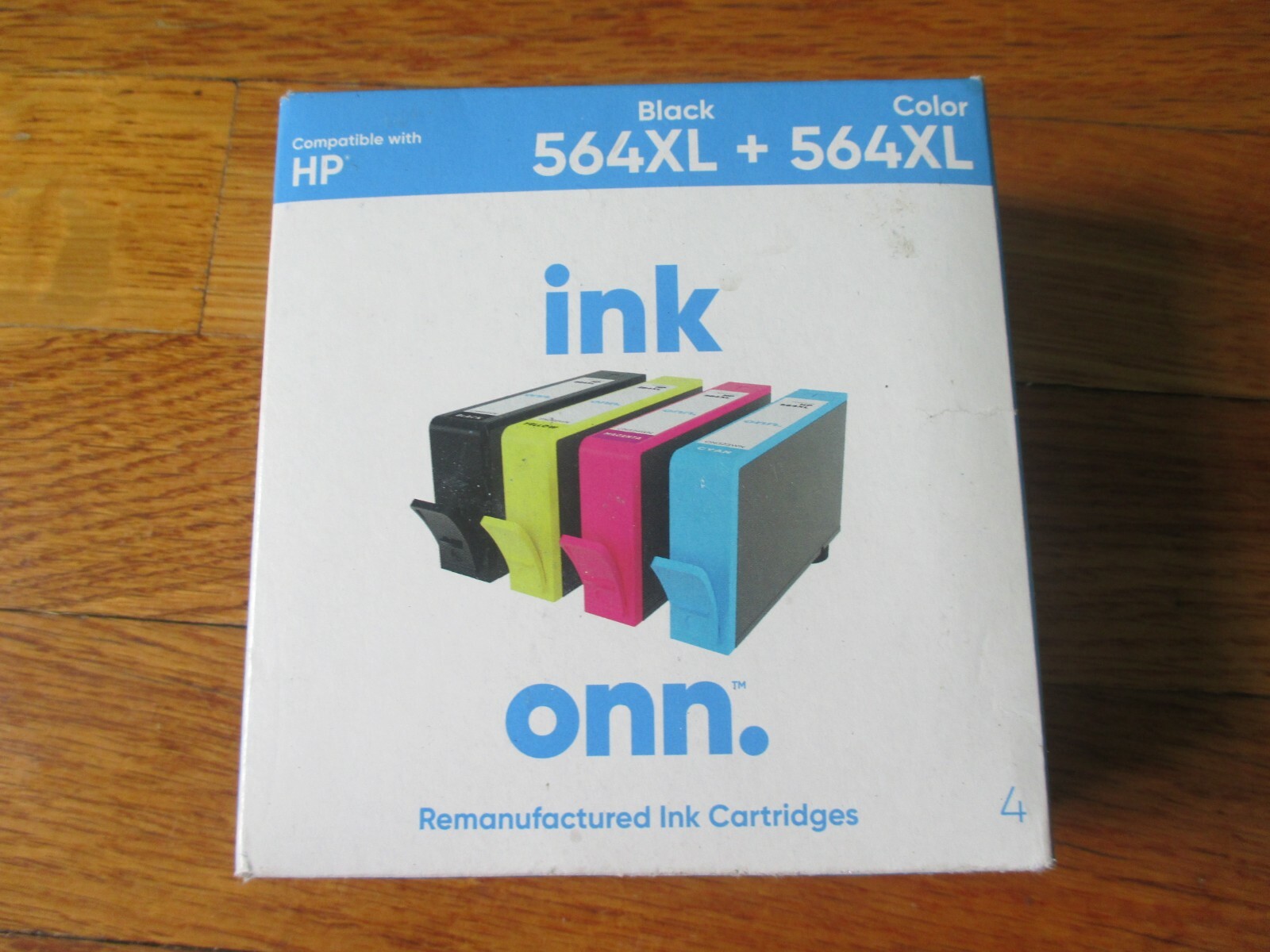 ONN. Remanufactured Ink Cartridges,Compartible with HP 564 XL Black and 564 XL C