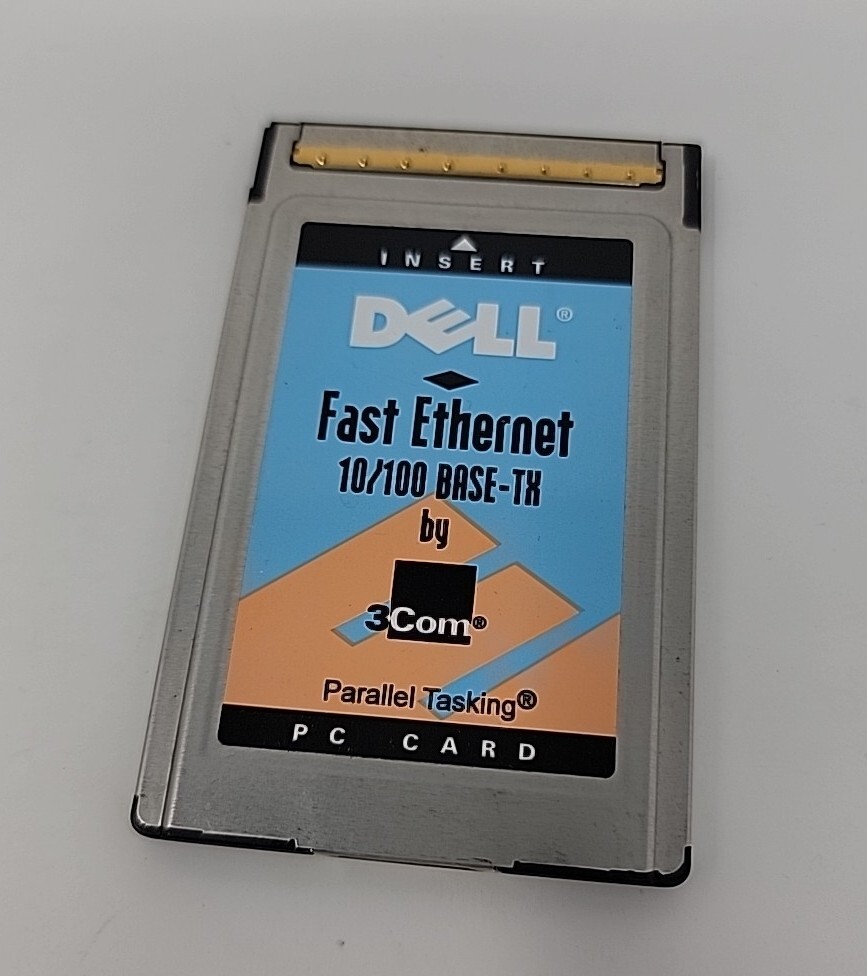 DELL PC CARD Fast Erthernet 10/100 BASE -TX by 3COM Parallel Tasking 3CCFE575BTD