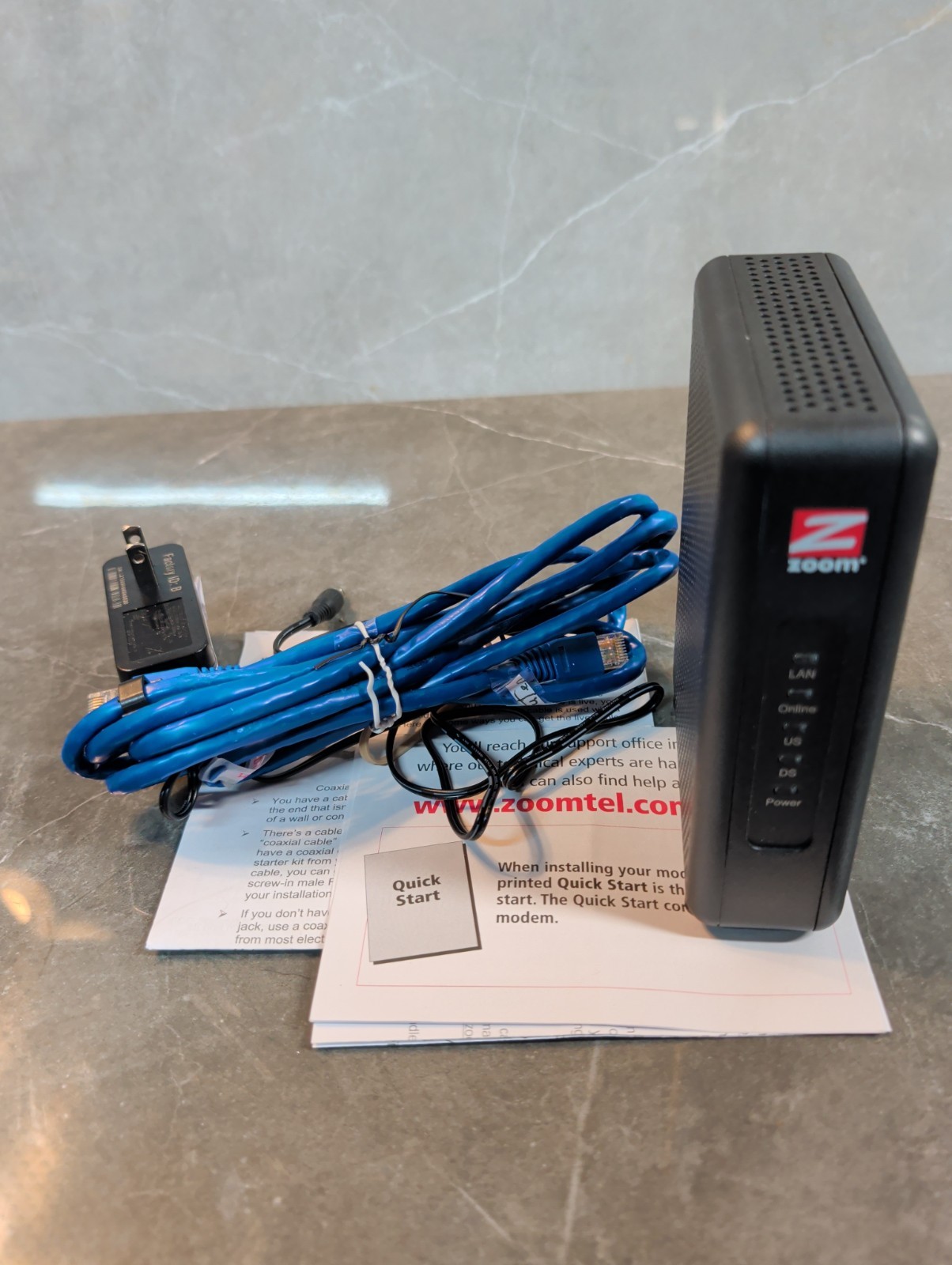 Zoom DOCSIS 3.0 High-Speed Cable Modem 5345 Great For Voip 