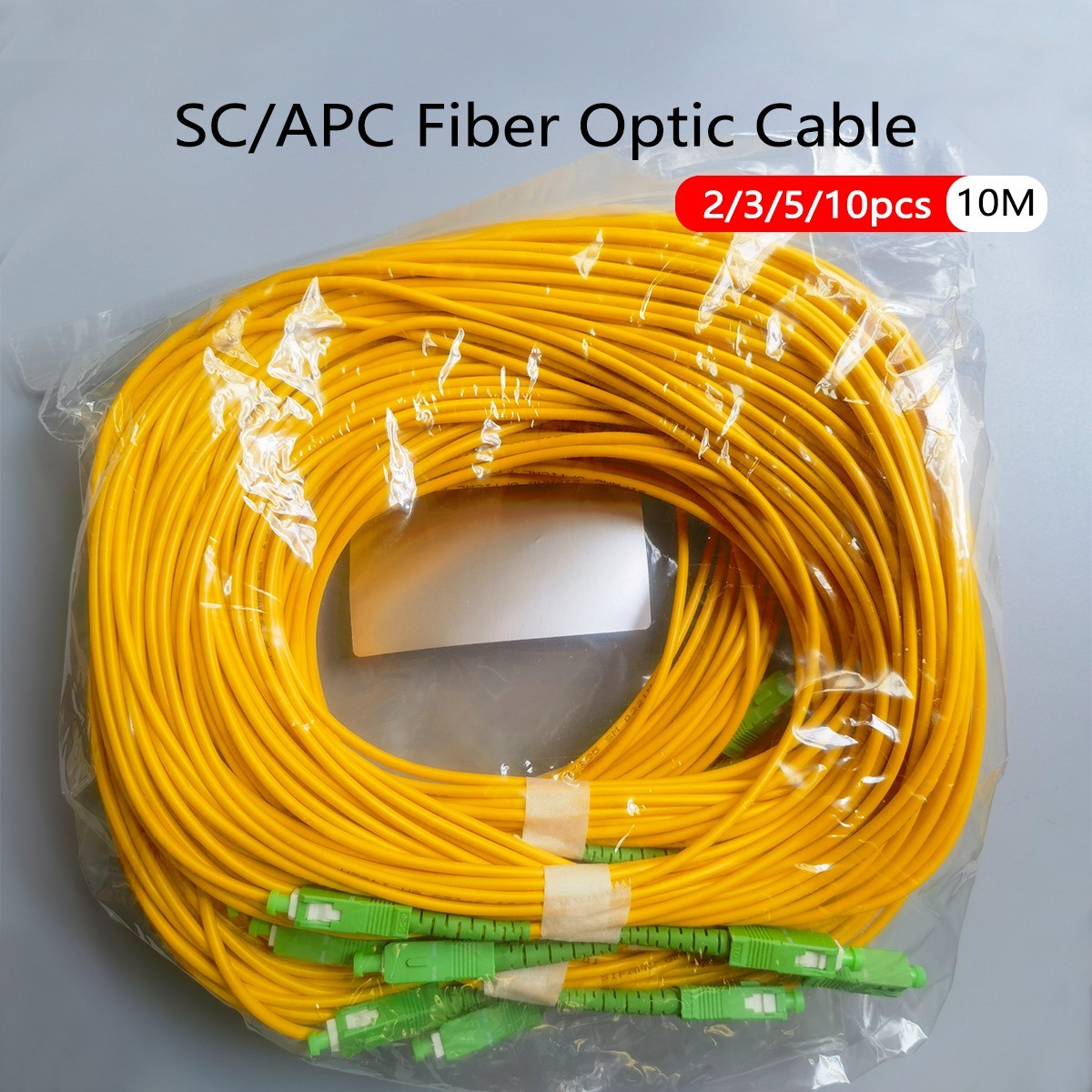 2/3/5/10pcs Fiber Optic Cable SC/APC-SC/APC 10M  Simplex Mode Indoor FTTH