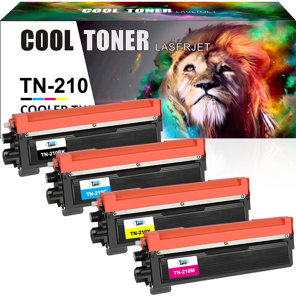 4PK Color Toner for Brother TN210 TN-210 HL-3040CN HL-3045CN HL-3070CW HL-3075CW