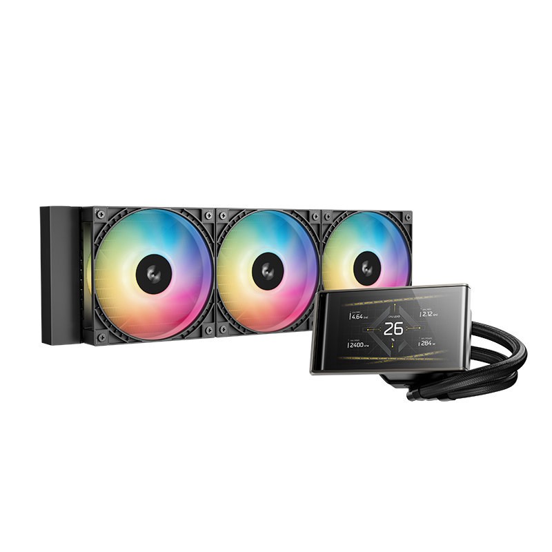 DeepCool LT VISION 360 AIO Liquid CPU Cooler Screen ARGB Fans Intel AMD