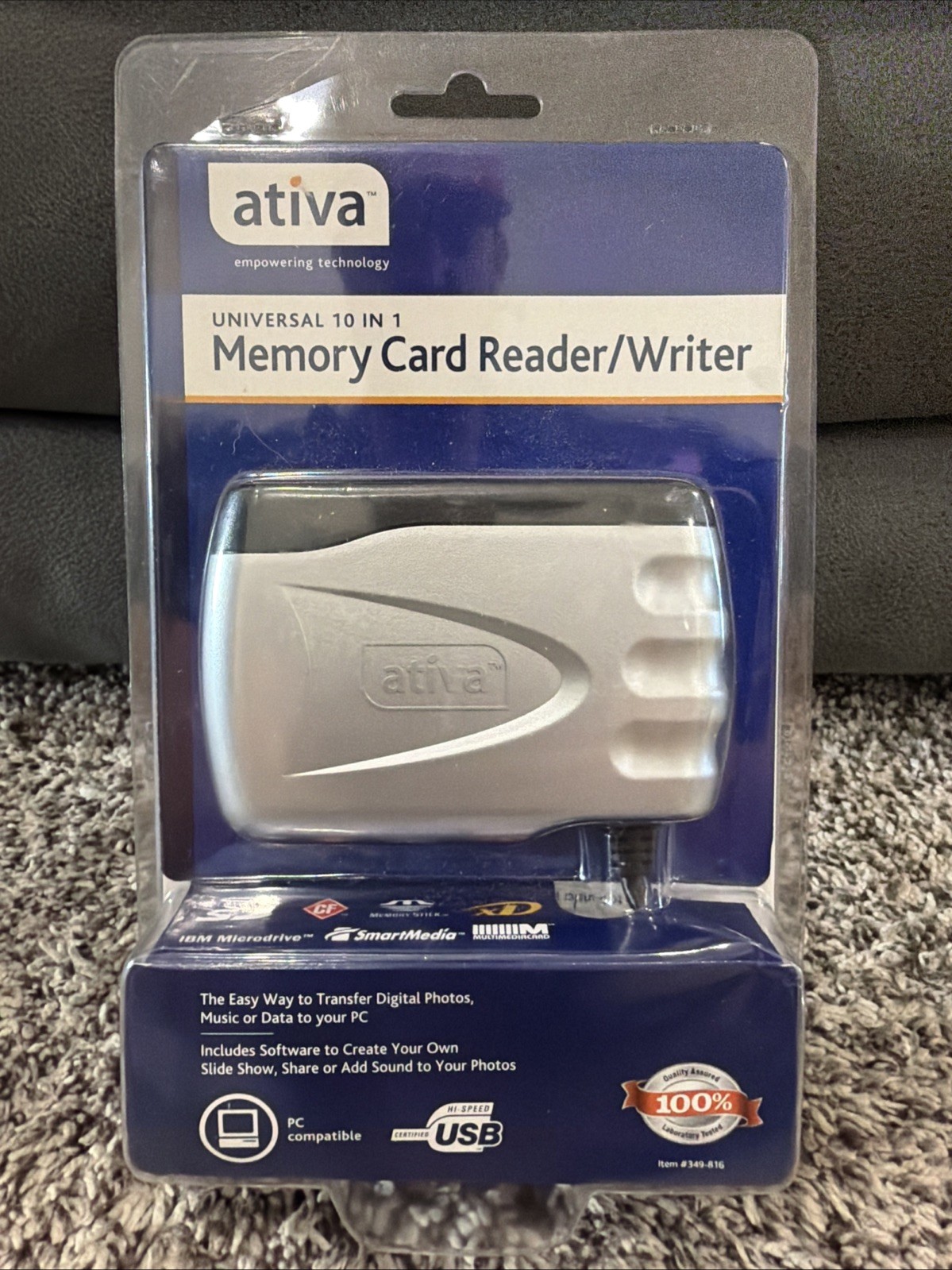 Ativa Universal 10-in-1 USB Multi Card Reader for SD, MMC, Memory Stick