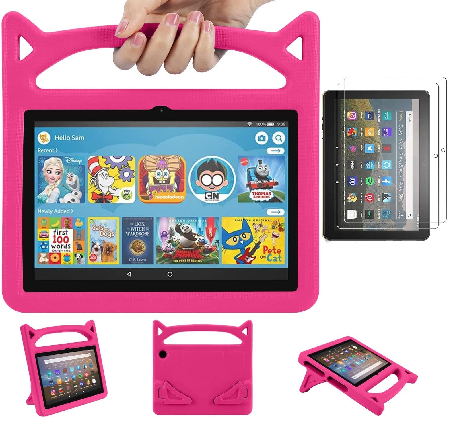 Case For 2021 Amazon Fire HD10/10 Plus 11th Gen Tablet Kids Rugged Foam Stand
