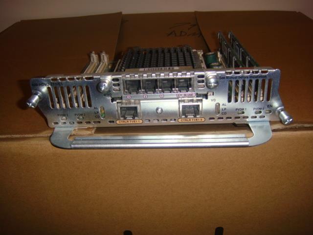 Cisco NM-HDV2-2T1/E1 with Two PVDM2-64 modules w/ VIC2-4FXO