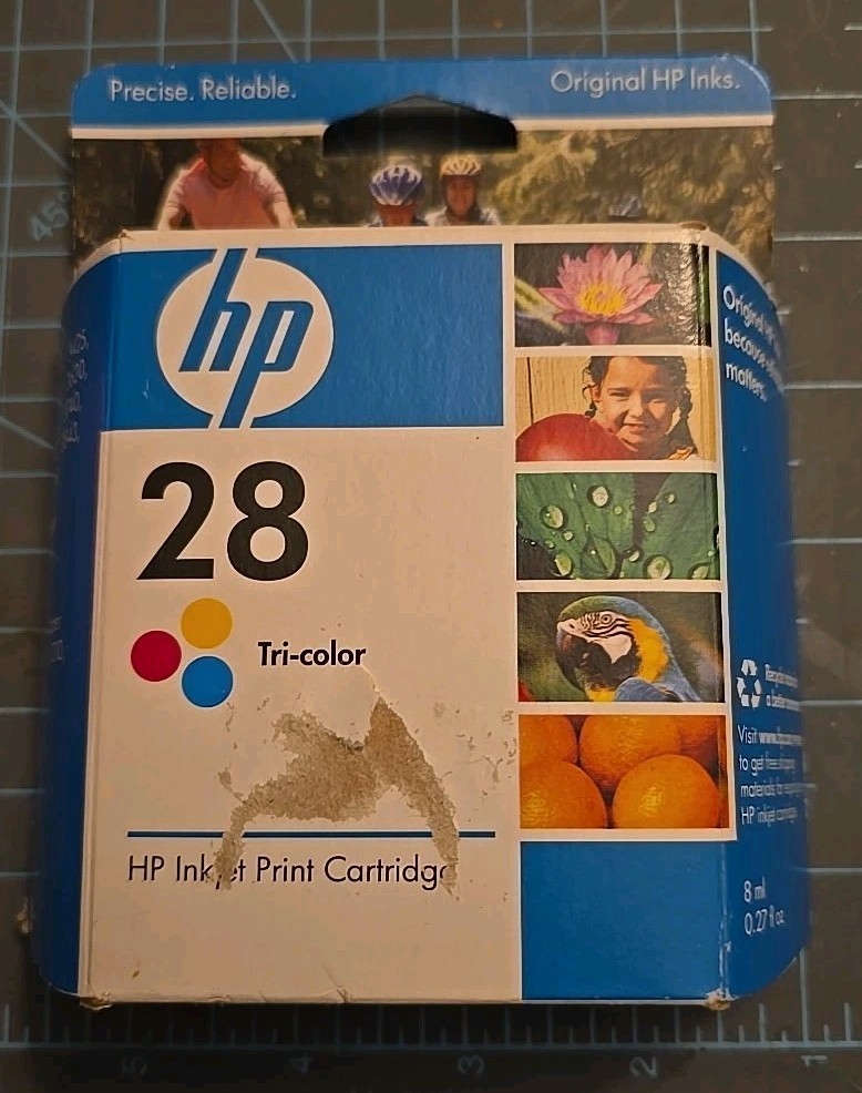 Genuine HP 28 Tri Color Ink Cartridge (C8728AN) New Sealed OEM