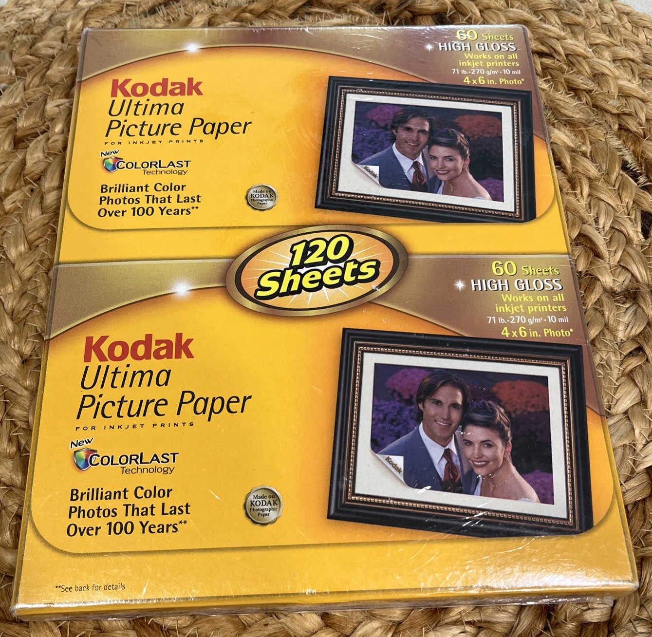 SEALED KODAK Photo Paper 120 Sheets HIGH GLOSS 71 lb 4x6 Pictures 138 0468