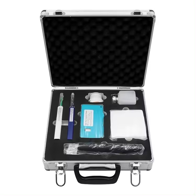 Fiber Optic Cleaning Kit Hand-held Fiber Microscope 400X and One-Click Cleaner