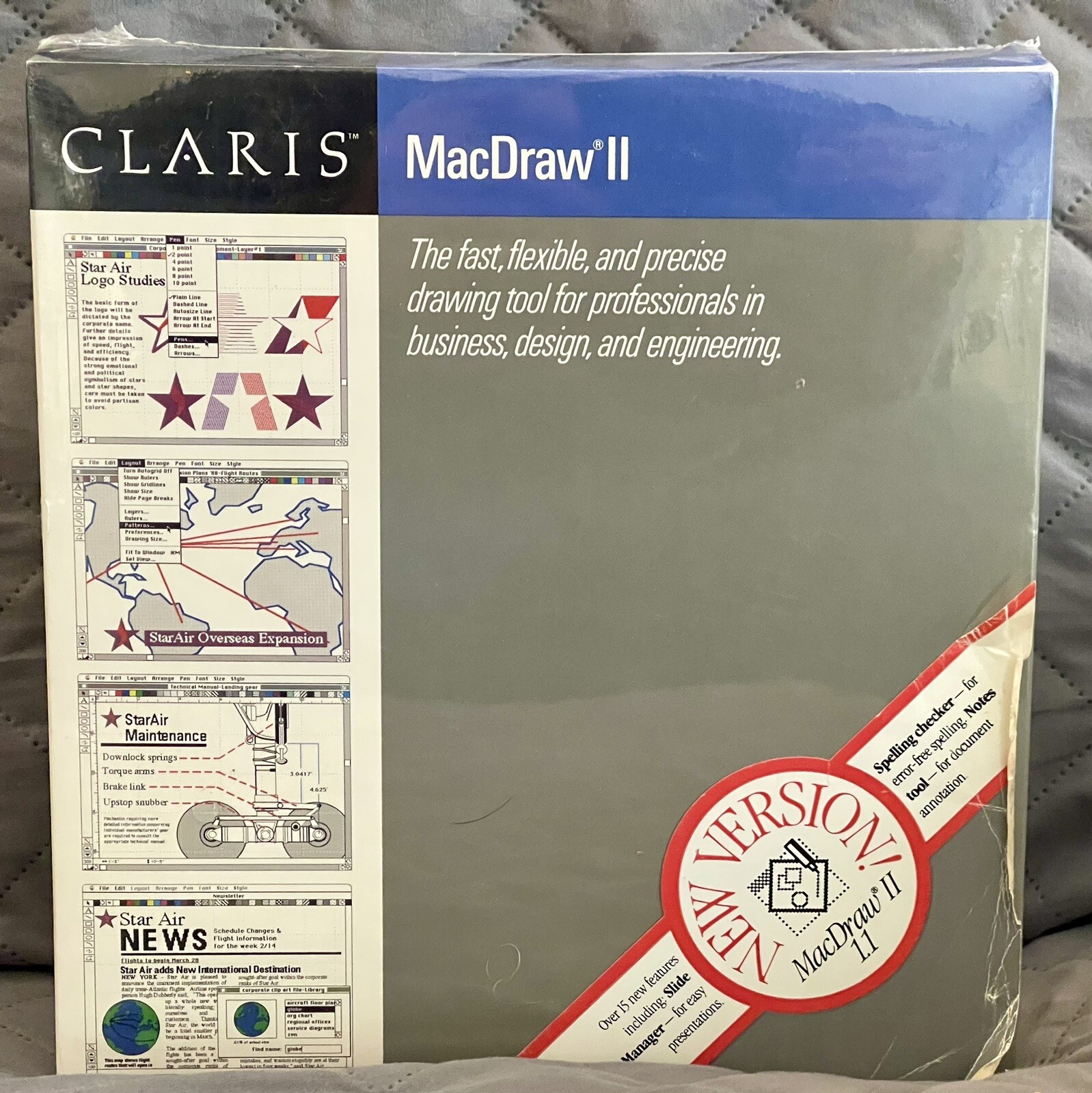 VNTG - CLARIS - MacDraw II - for Apple Macintosh N 📦  l👁️👁️k