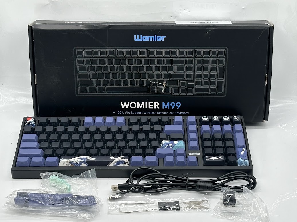 Womier M99 Tri Mode Mechanical Gaming Keyboard - Black Kanagawa