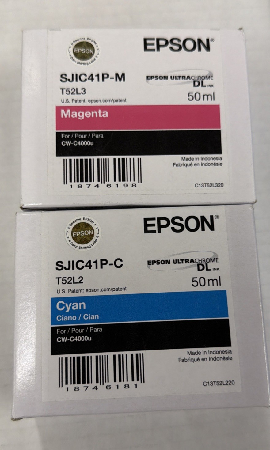 Epson SJIC41P-C/M Ink Cartridge  One Each