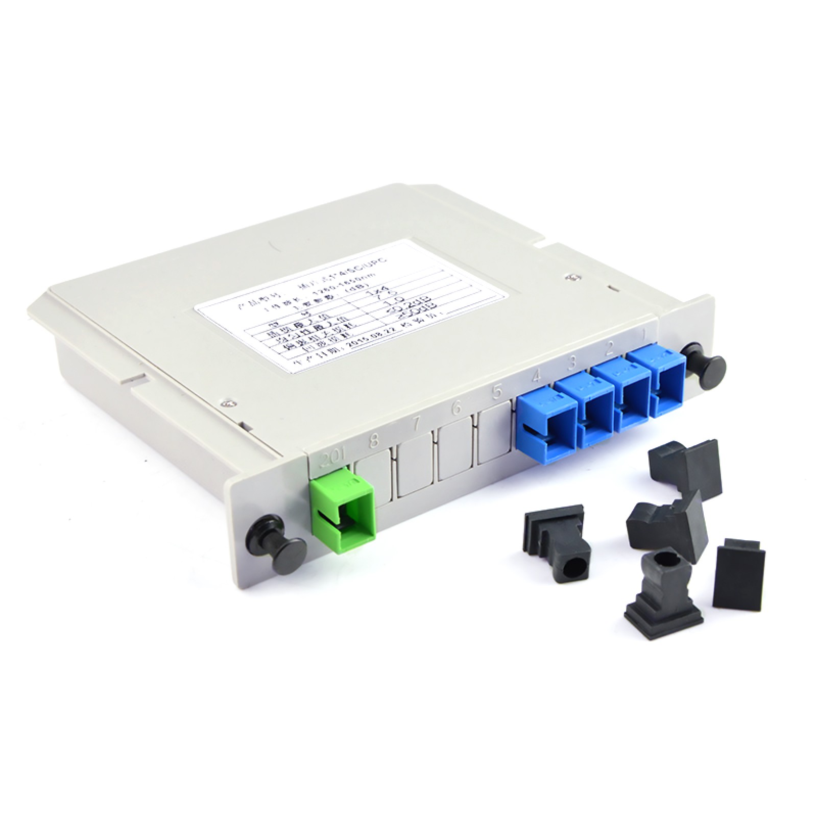 SC/UPC Connecter Single Mode Fiber Optical PLC Splitter 1*4 1x4, 1 to 4 Module G