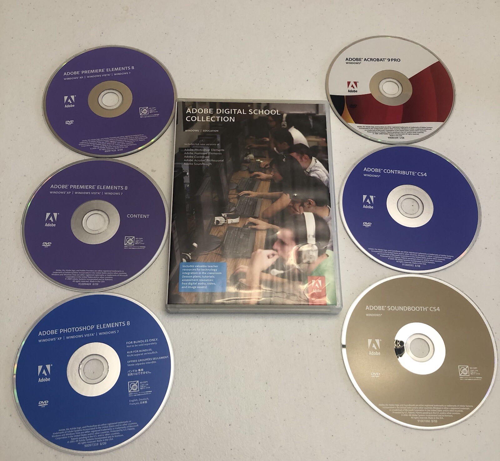 Adobe Digital School Collection Premiere Elements 8 Acrobat 9 Pro Contribute CS4