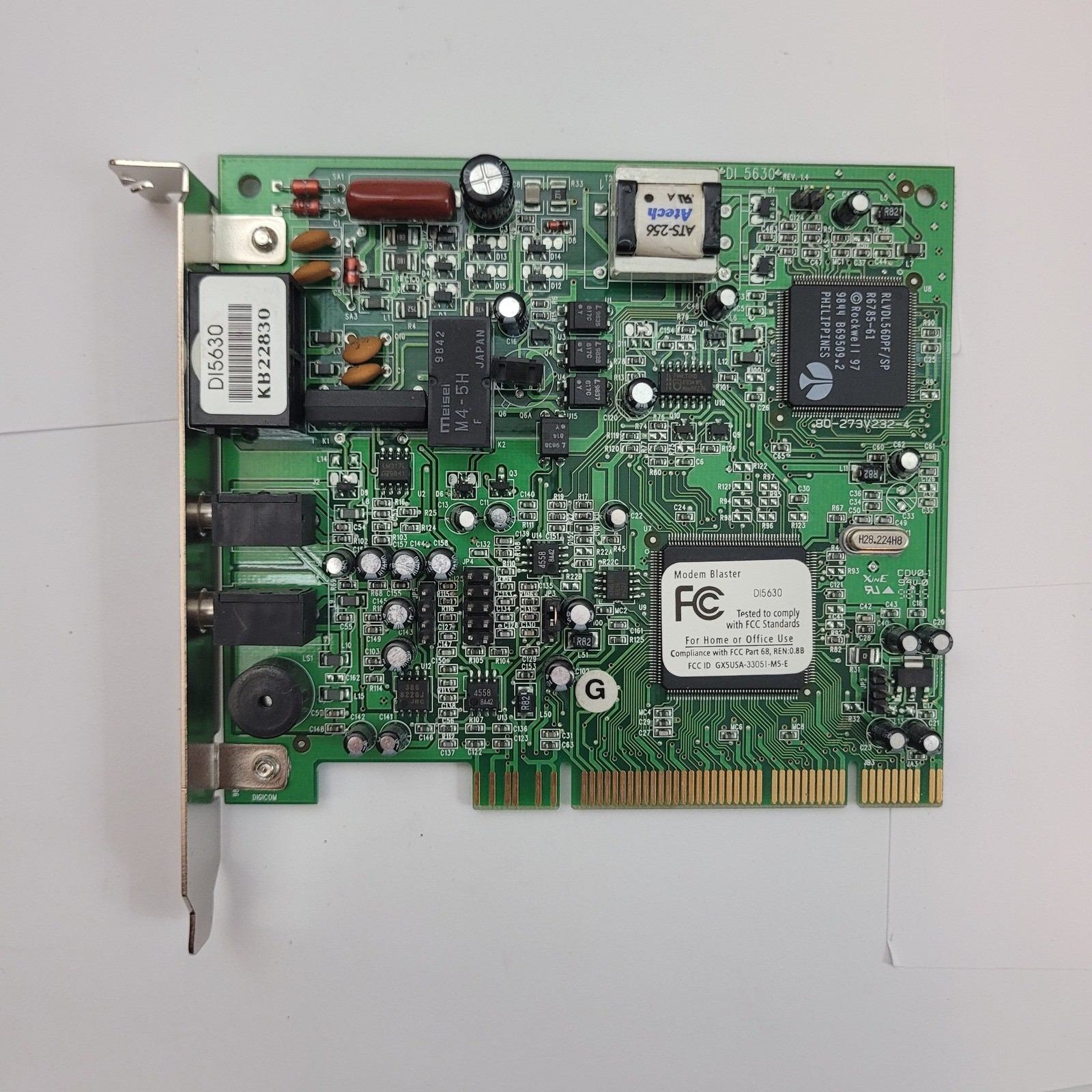 Digicom Modem Blaster DI5630 Internal PCI 56K V.90 Fax Modem Card Rockwell