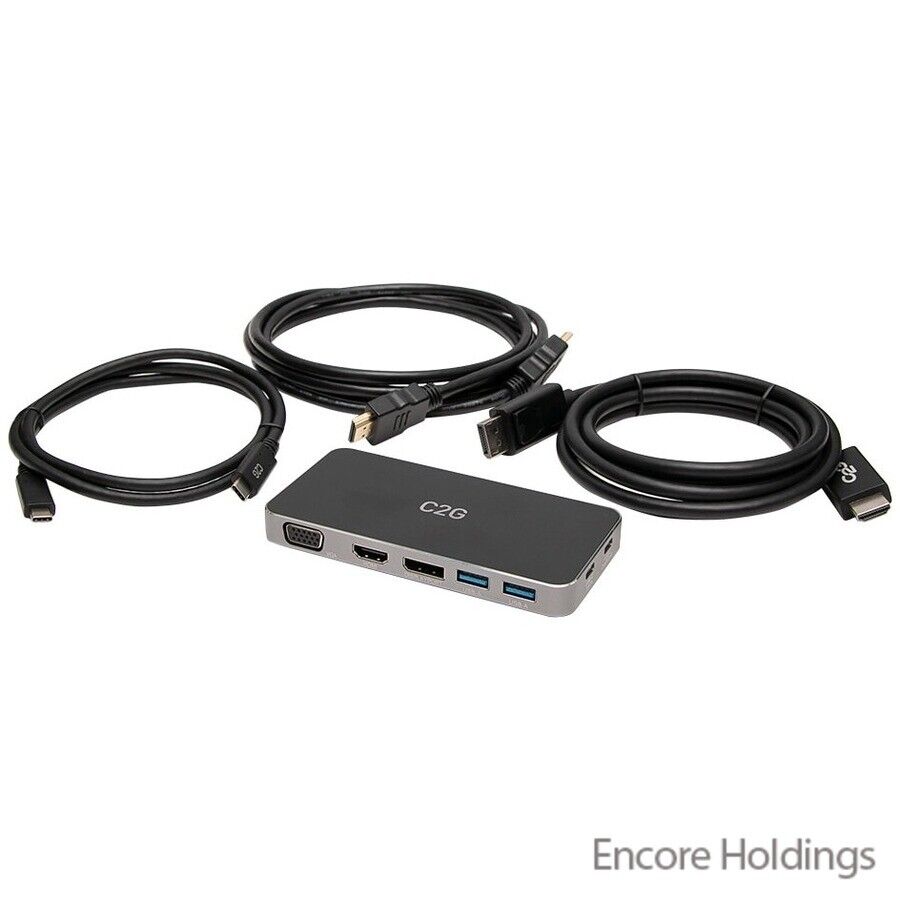 C2G Dual Monitor Docking Station Kit - Includes USB C Docking Station, C2G54477