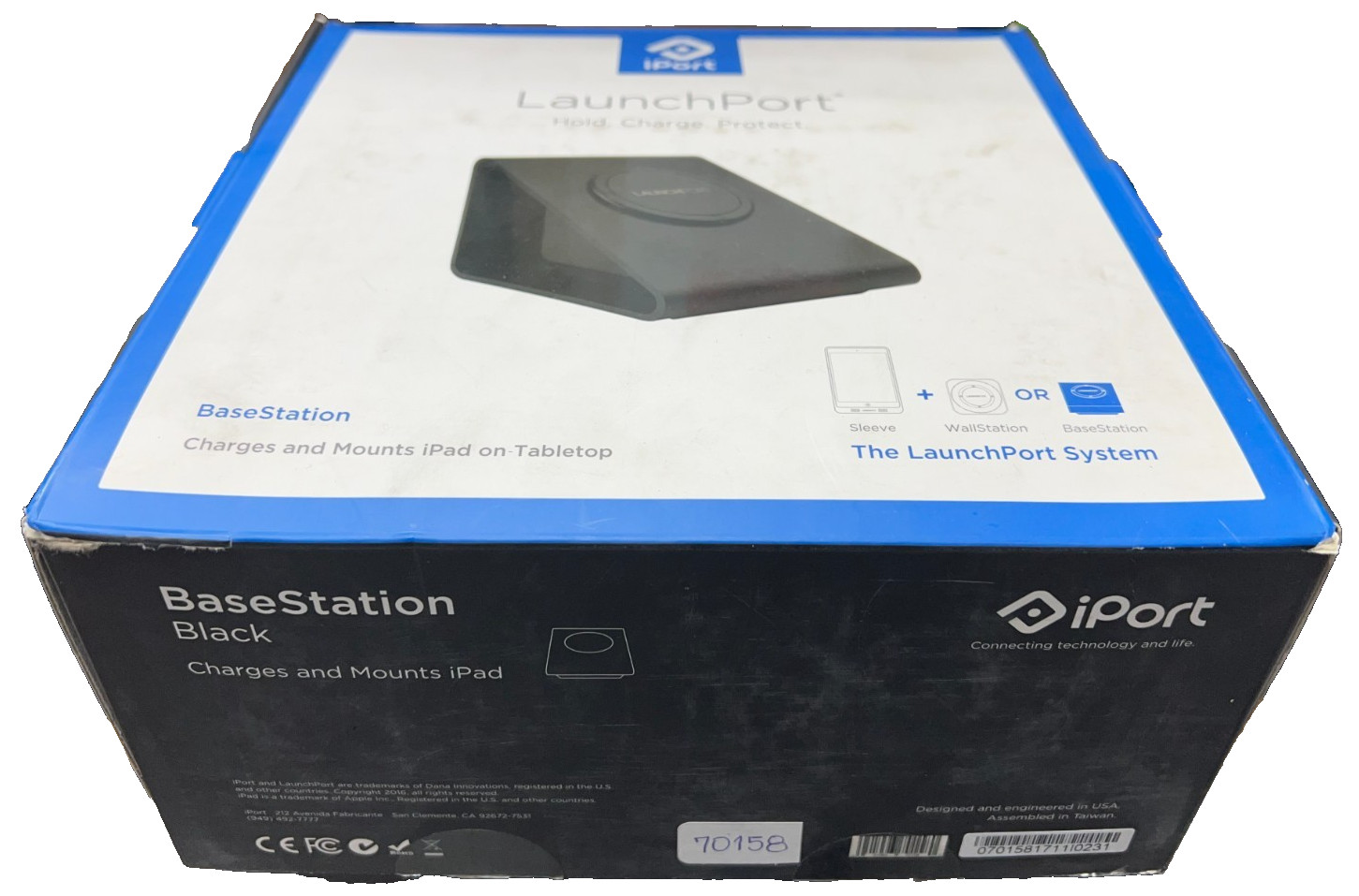 iPort LaunchPort iPad Wireless Charging System Base Station & AC Adapter Black