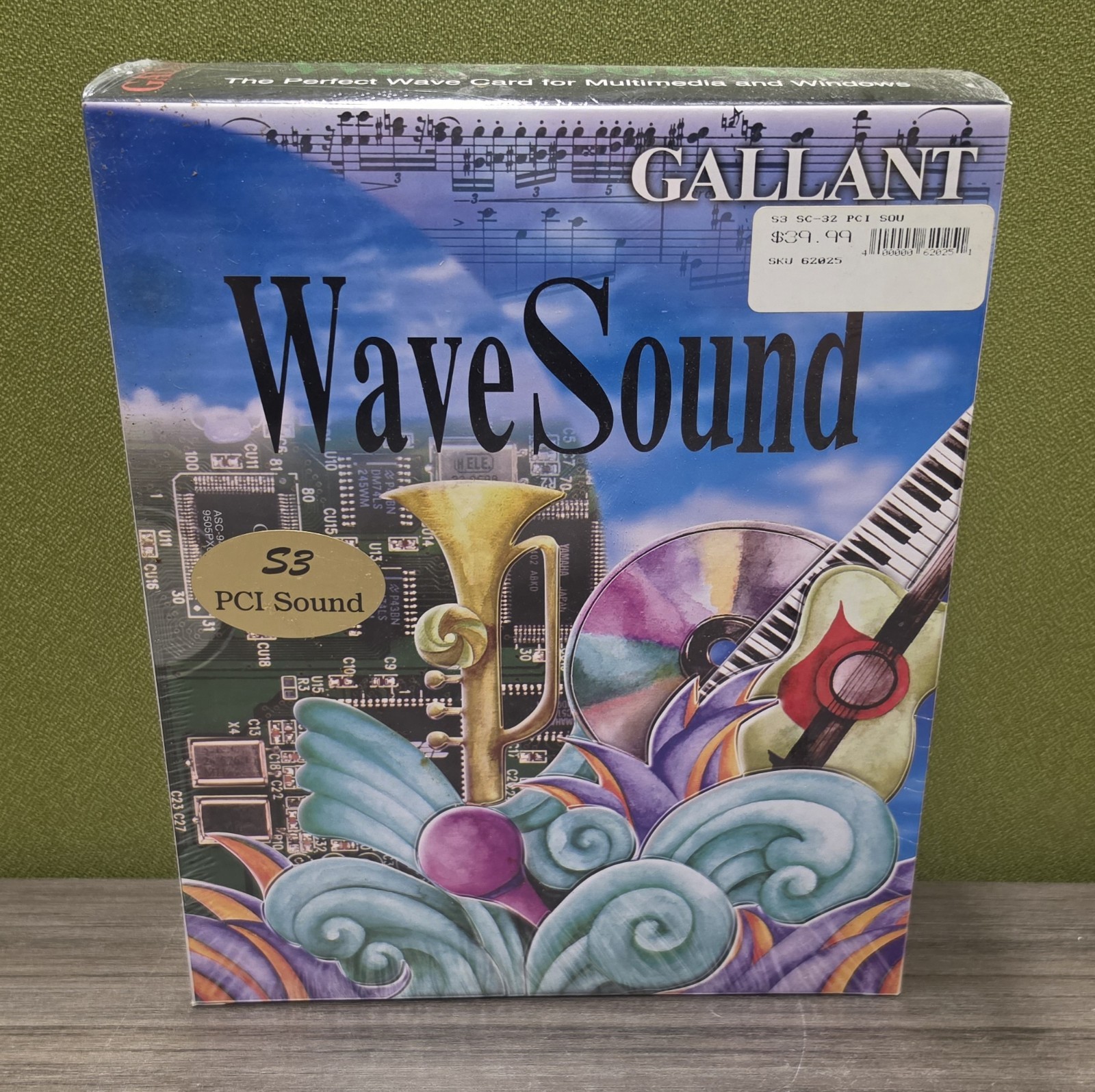 SEALED Gallant WaveSound S3 PCI Sound Card Vintage Retro PC Big Box - 