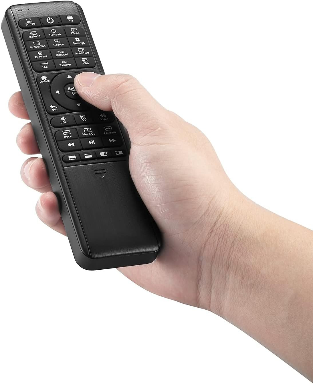 W10 GYRO Air TV Remote, QWERTY Keyboard Fly Mouse for Win 11/10, LED Backlit Ke