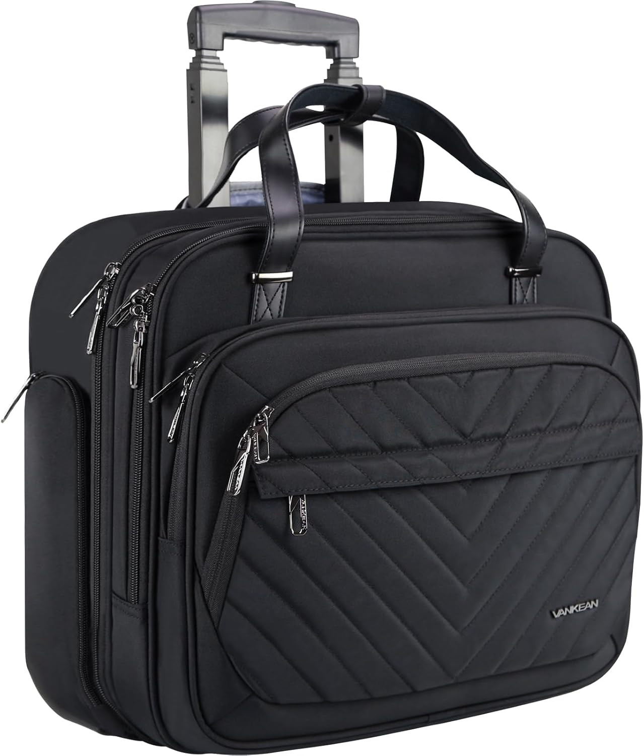Rolling Laptop Bag Women with Wheels, 15.6 Inch Rolling Briefcase for Women, Wat