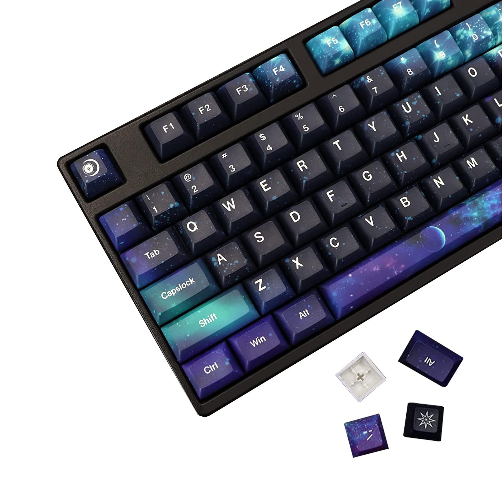 139 Key Starry Sky PBT KCA Profile Keycap Set Mechanical Keyboard Puller