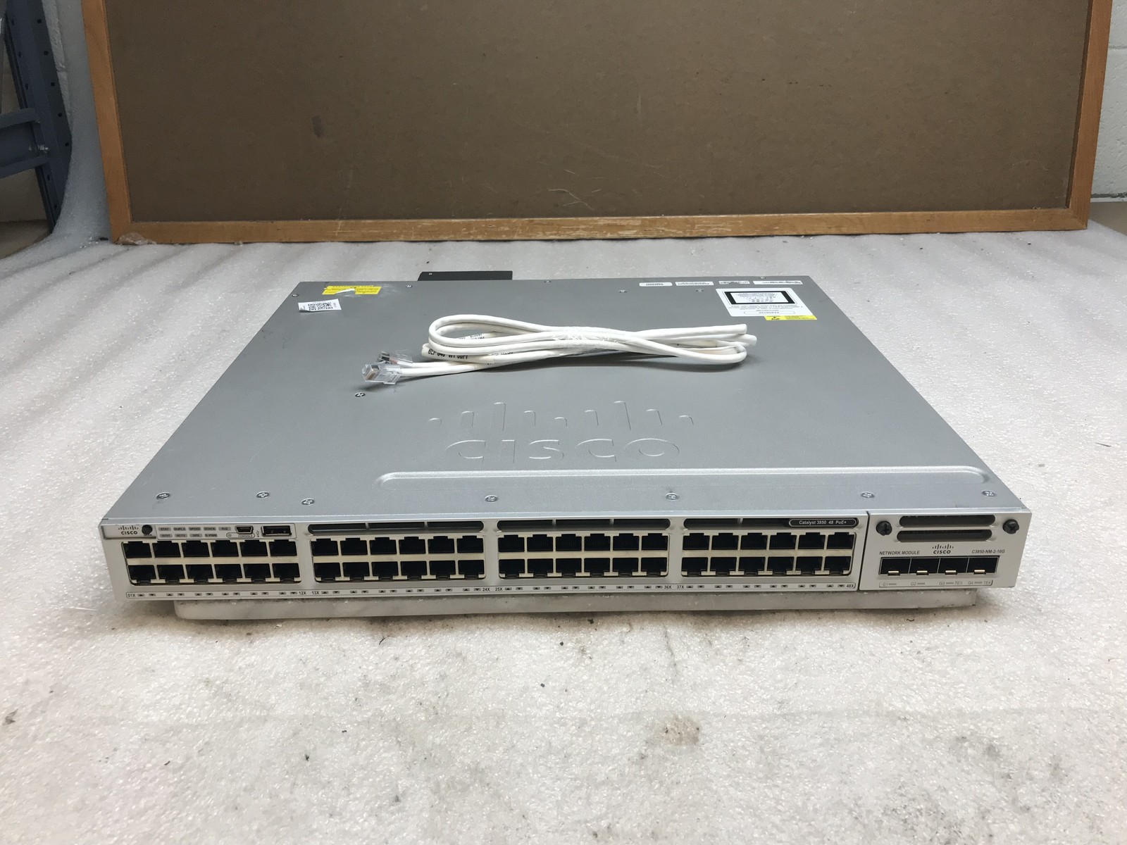 Cisco Catalyst WS-C3850-48P-S 48-Port PoE+ w/ C3850-NM-2-10G Switch - Tested