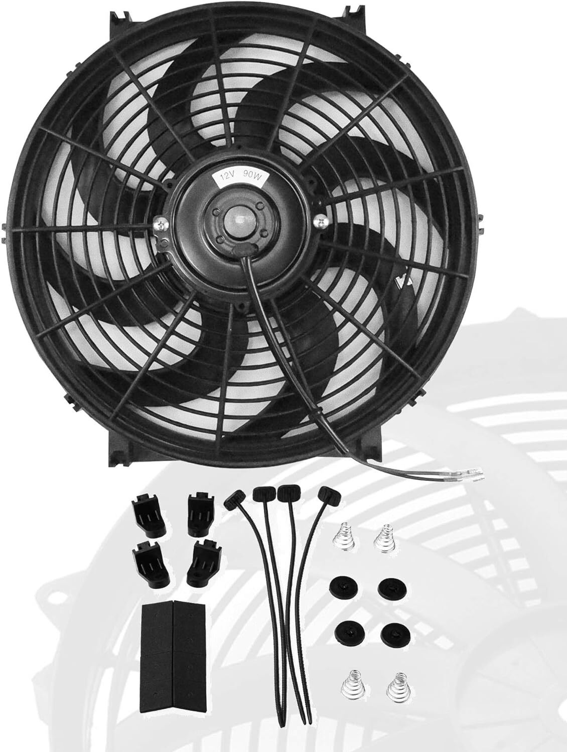 12 Inch High Performance Electric Radiator Fan 10 Blades 12V 800 Cfm Cooling
