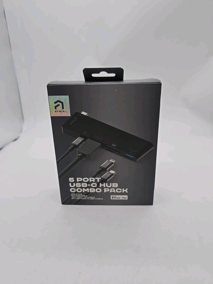 Atrix USB C Hub Combo Pack Made For IPhone Ipad Hdmi To Laptop To Tv 