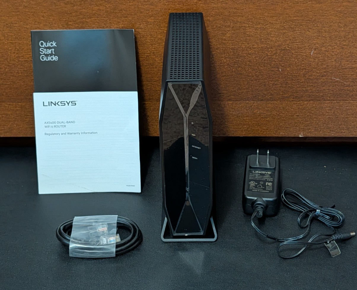 Linksys Dual-Band Mesh AX5400 WiFi 6 Router E9450 4-Port Gigabit, Recertified