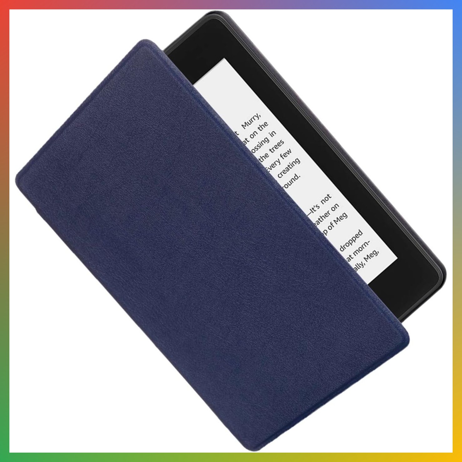 Smart PU Leather Case Navy Blue For Paperwhite 6 Inch 10th Gen Sleep Wake